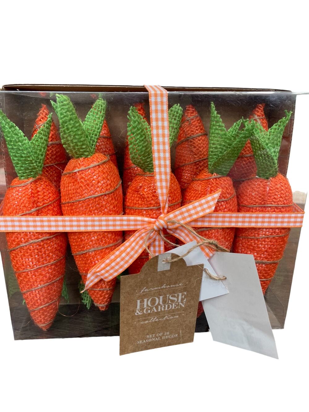 House & Garden Carrot Bowl Basket Filler Set of 10 Easter Home Decor New